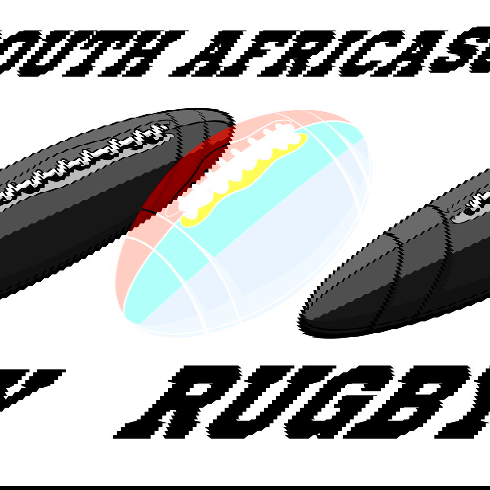 South Africa Rugby Ball T-Shirt (Green) - Ladies